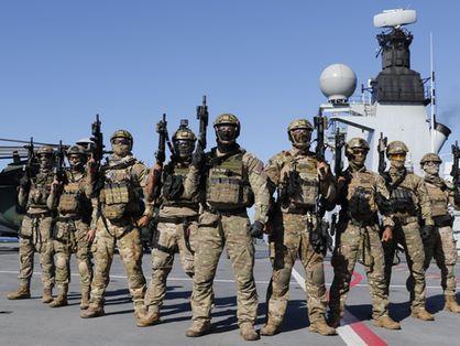 Membros das Forças Armadas durante a Operação Poseidon 2021