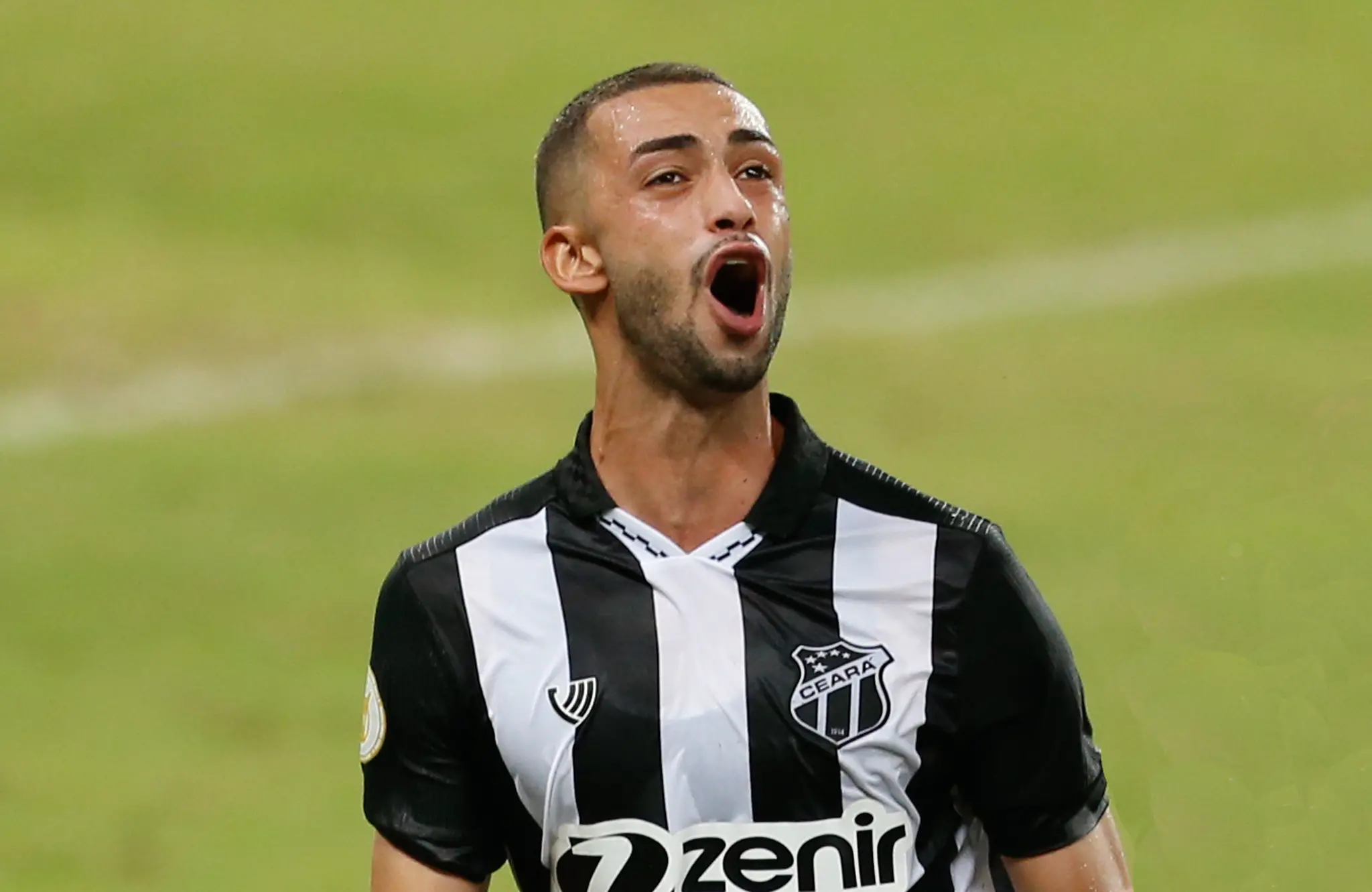 Gabriel Lacerda após marcar contra o Atlético-MG