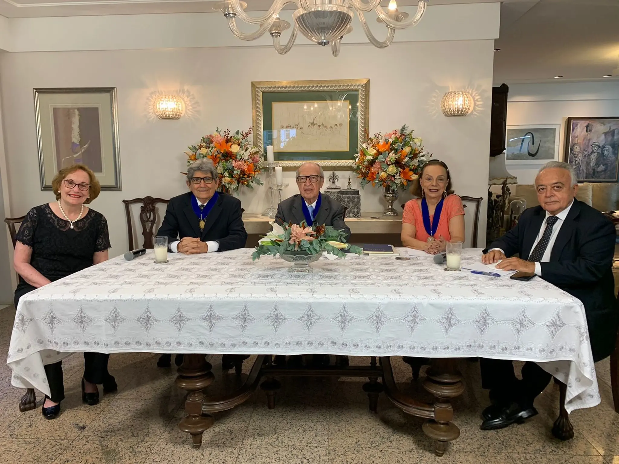 Regina Fiúza, José Augusto Bezerra, Lúcio Alcântara, Beatriz Alcântara e Flávio Leitão