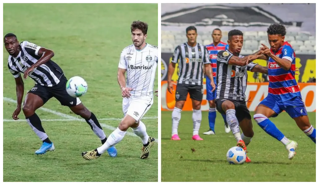 Imagens dos jogos de Grêmio x Ceará e Fortaleza x Atlético-MG