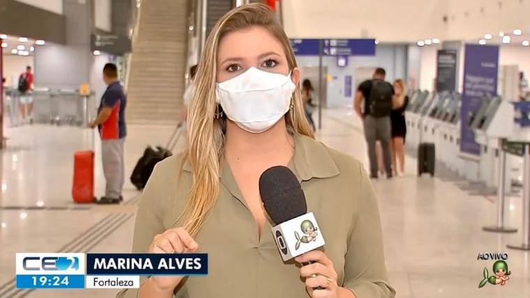 A jornalista Marina Alves é repórter da TV Verdes Mares