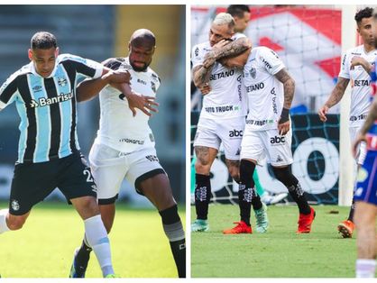 Imagens dos jogos Grêmio x Ceará e Fortaleza x Atlético-MG