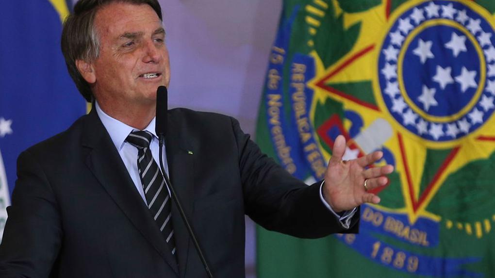 Presidente Jair Bolsonaro discursa durante entrega do Prêmio Marechal Rondon de Comunicações