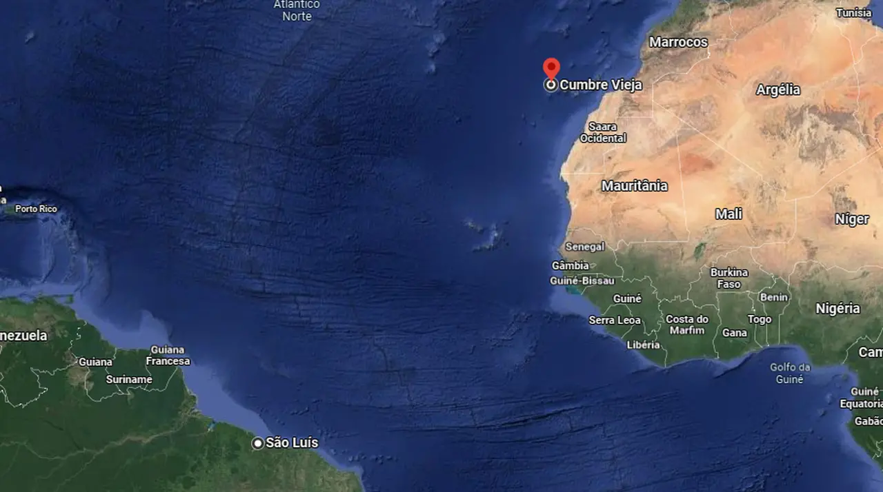 Distância entre São Luís do Maranhão e ilha de Las Pama, espanha