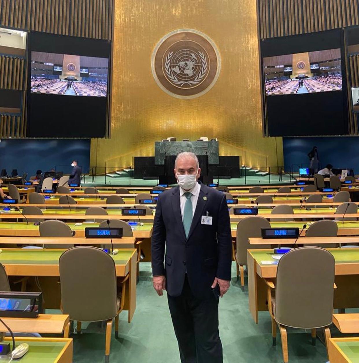 Ministro da Saúde, Marcelo Queiroga, na Assembleia Geral da ONU, em Nova York