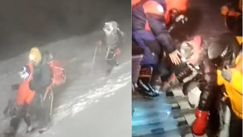 Alpinistas foram resgatados durante forte tempestade