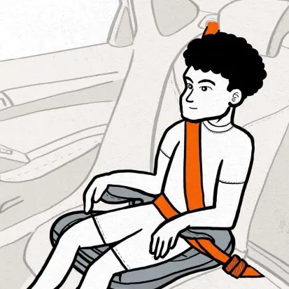 Assentos de elevação são indicados para crianças entre 4 e 7 anos e meio de idade ou que tenham até 1,45 metro de altura e peso entre 15 a 36 quilos.