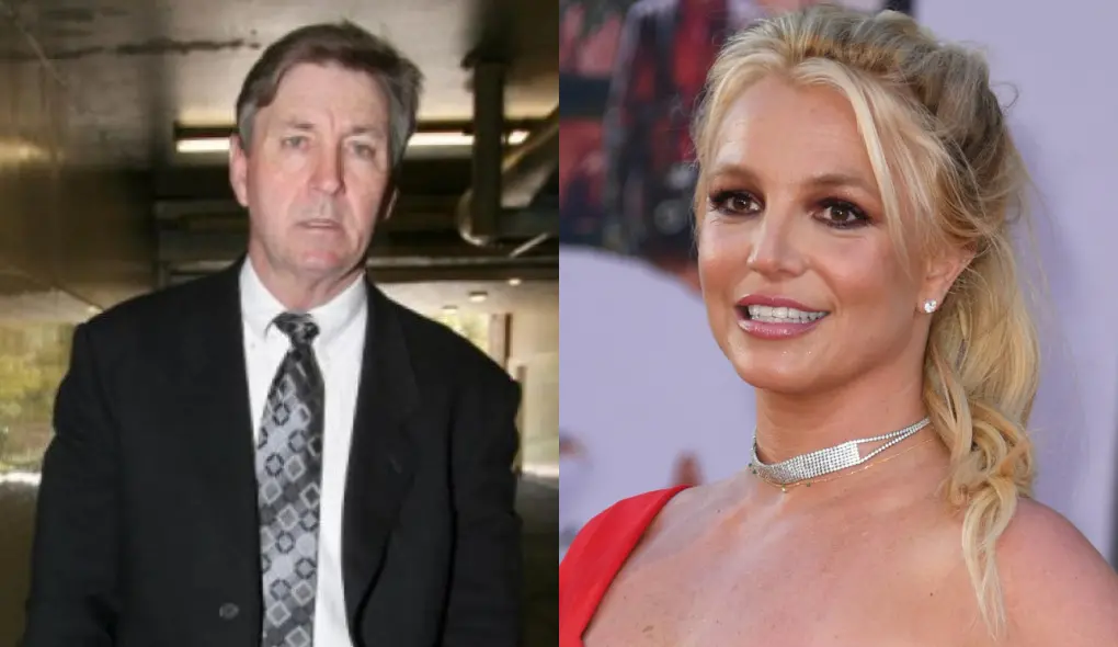 Britney Spears de vermelho sorrindo