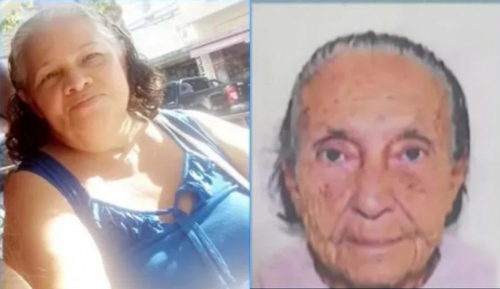 Montagem com o rosto das idosas: Josefa Figueira da Silva, de 69 anos, à esquerda; e de Gecélia Barbosa, de 89 anos, à direita.