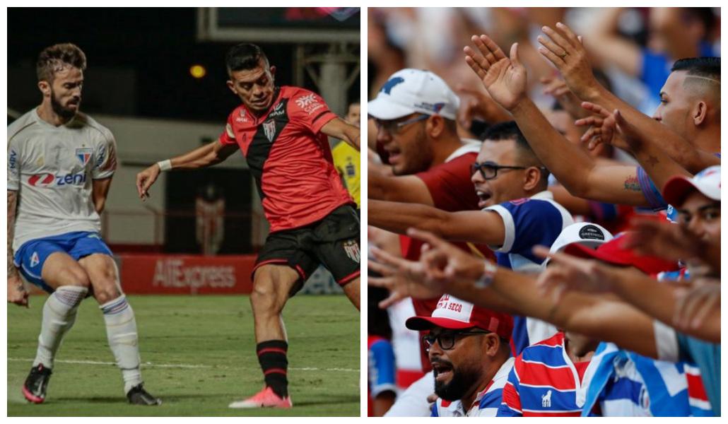 Fortaleza x Atlético-GO e torcida no estádio
