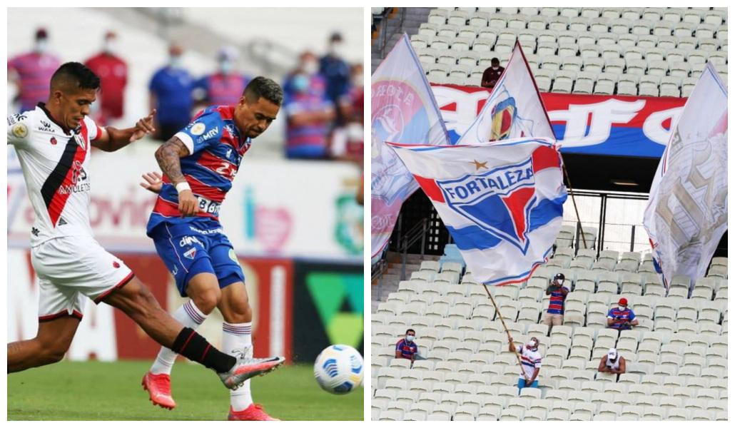 Imagens do jogo e da torcida em Fortaleza x Atlético-GO