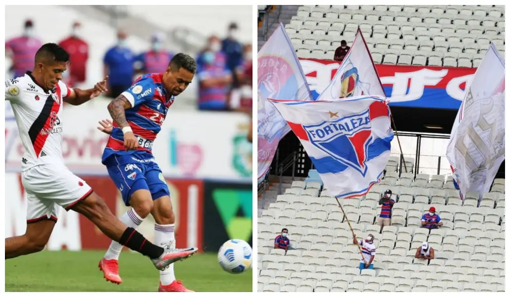 Imagens do jogo e da torcida em Fortaleza x Atlético-GO