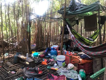 acampamento do crime em mangue do Ceará
