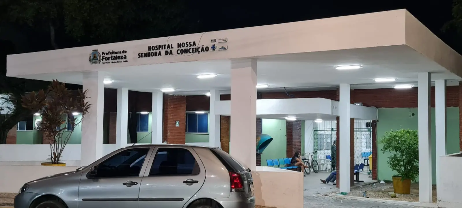 Fachada do Hospital Nossa Senhora da Conceição, no bairro Conjunto Ceará, em Fortaleza