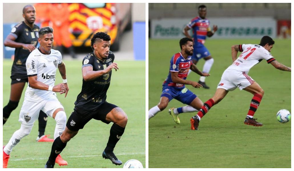 Imagens de Atlético-MG x Ceará e Fortaleza x Flamengo
