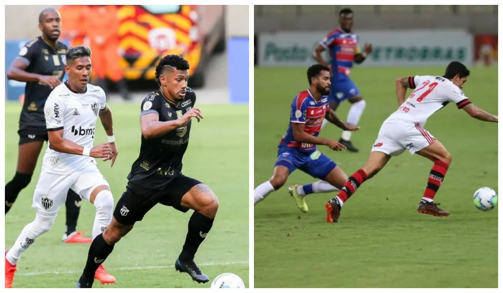 Imagens de Atlético-MG x Ceará e Fortaleza x Flamengo