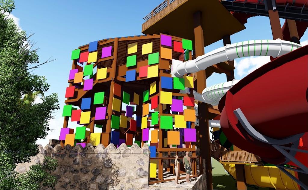 Planta do brinquedo apresentada durante o brunch à imprensa