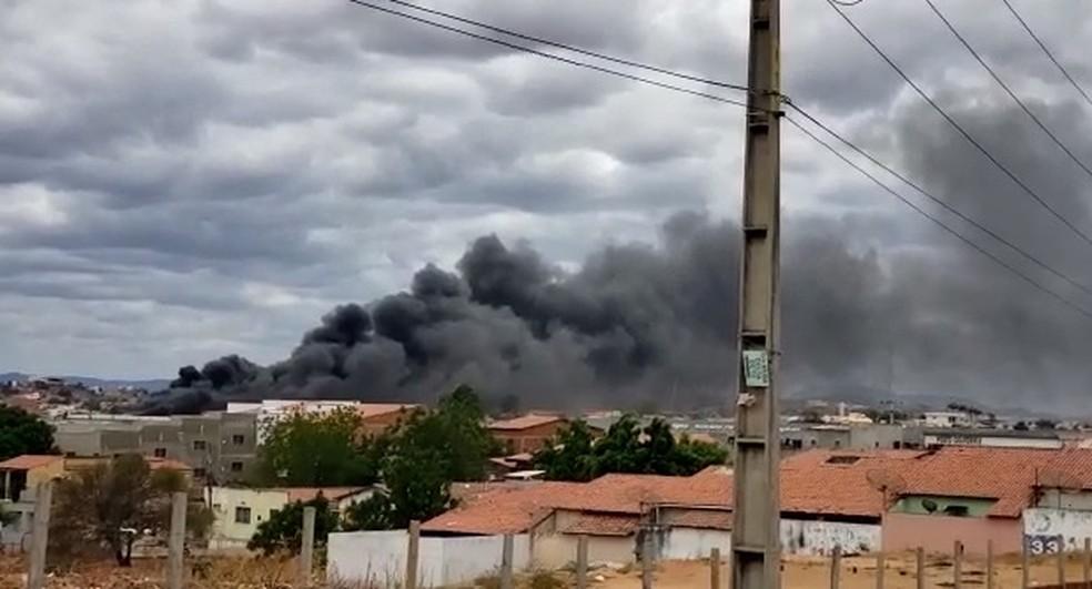 Incêndio em Canindé, no Ceará