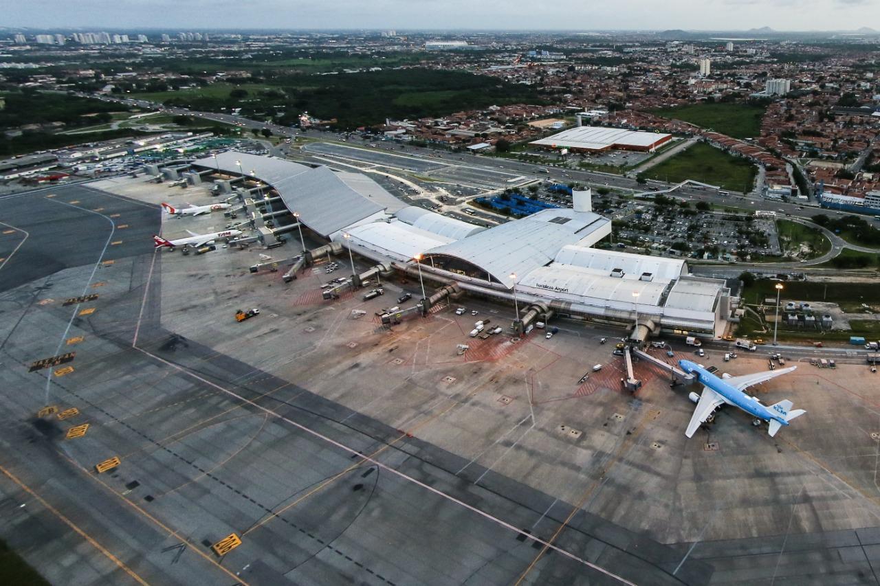 vista aérea do aeroporto de Fortaleza