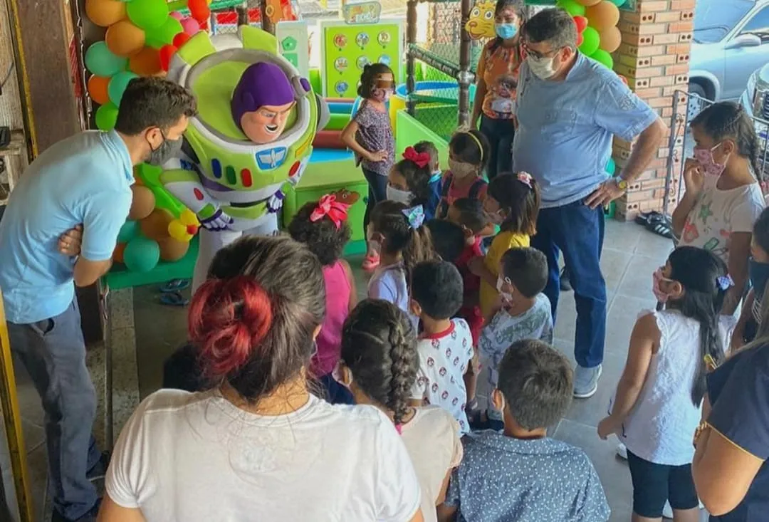 Crianças acolhidas no Nacer participando de evento