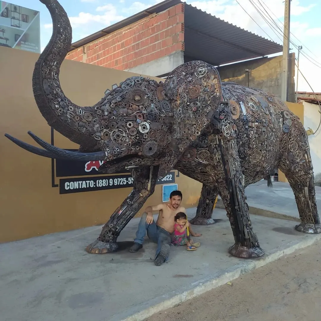 Cearense faz obras de arte no valor de até R$ 45 mil em Jaguaribara