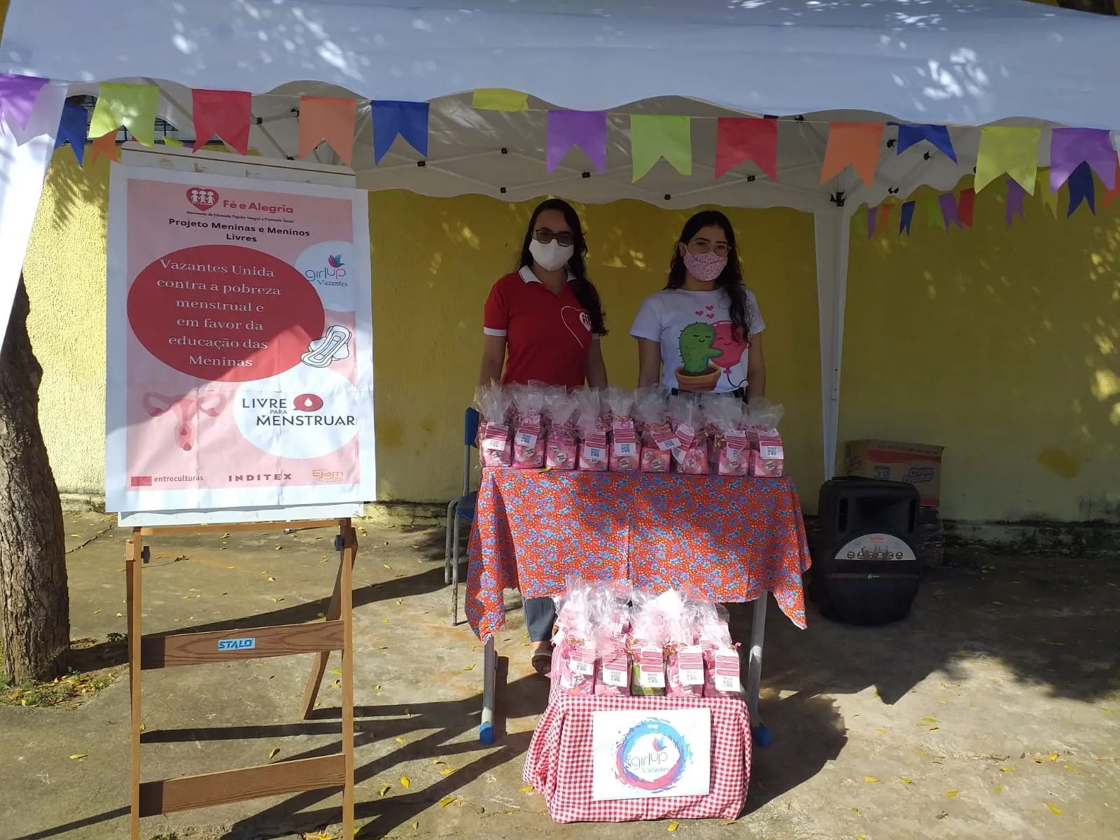 Ação de projeto social no Ceará para combater a pobreza menstrual