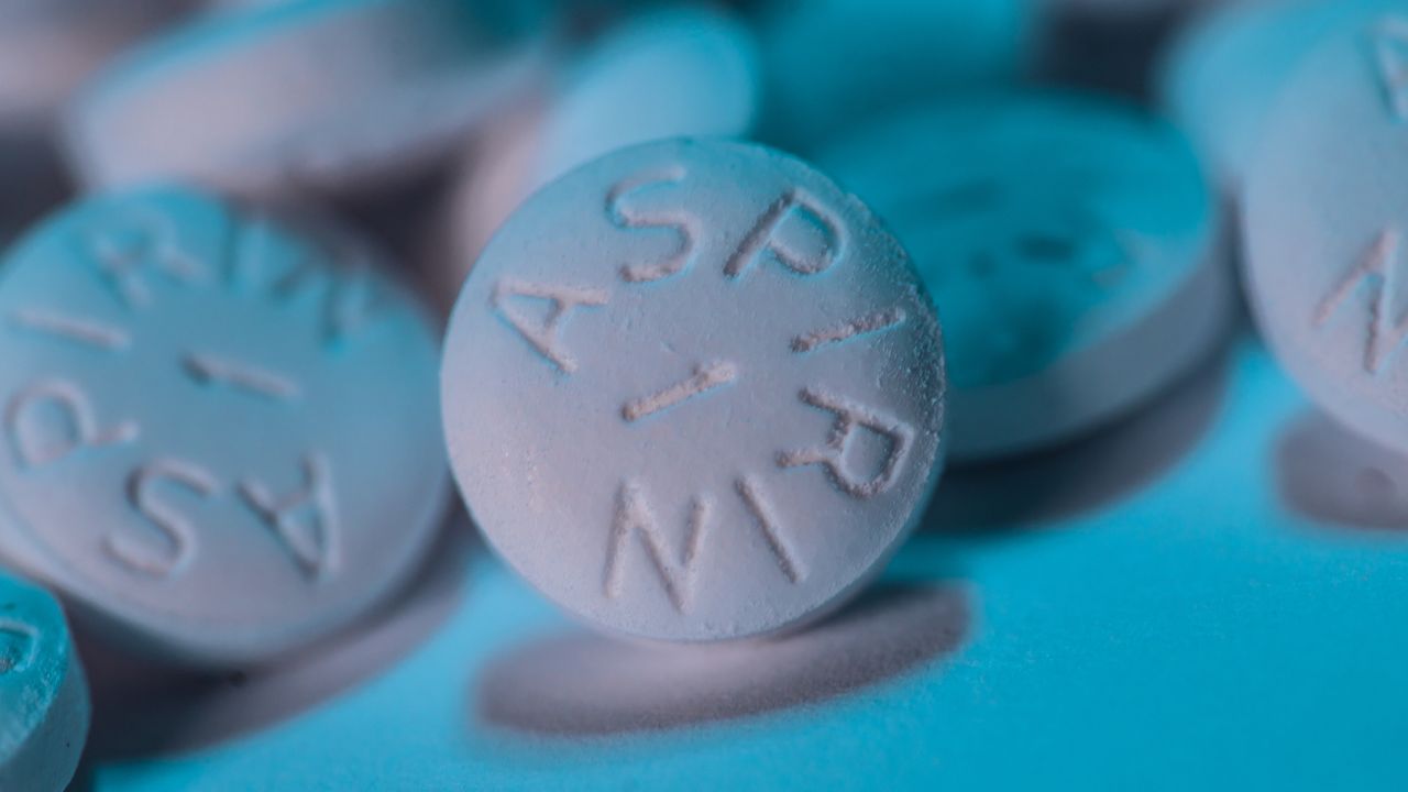 Foto de um comprimido de aspirina