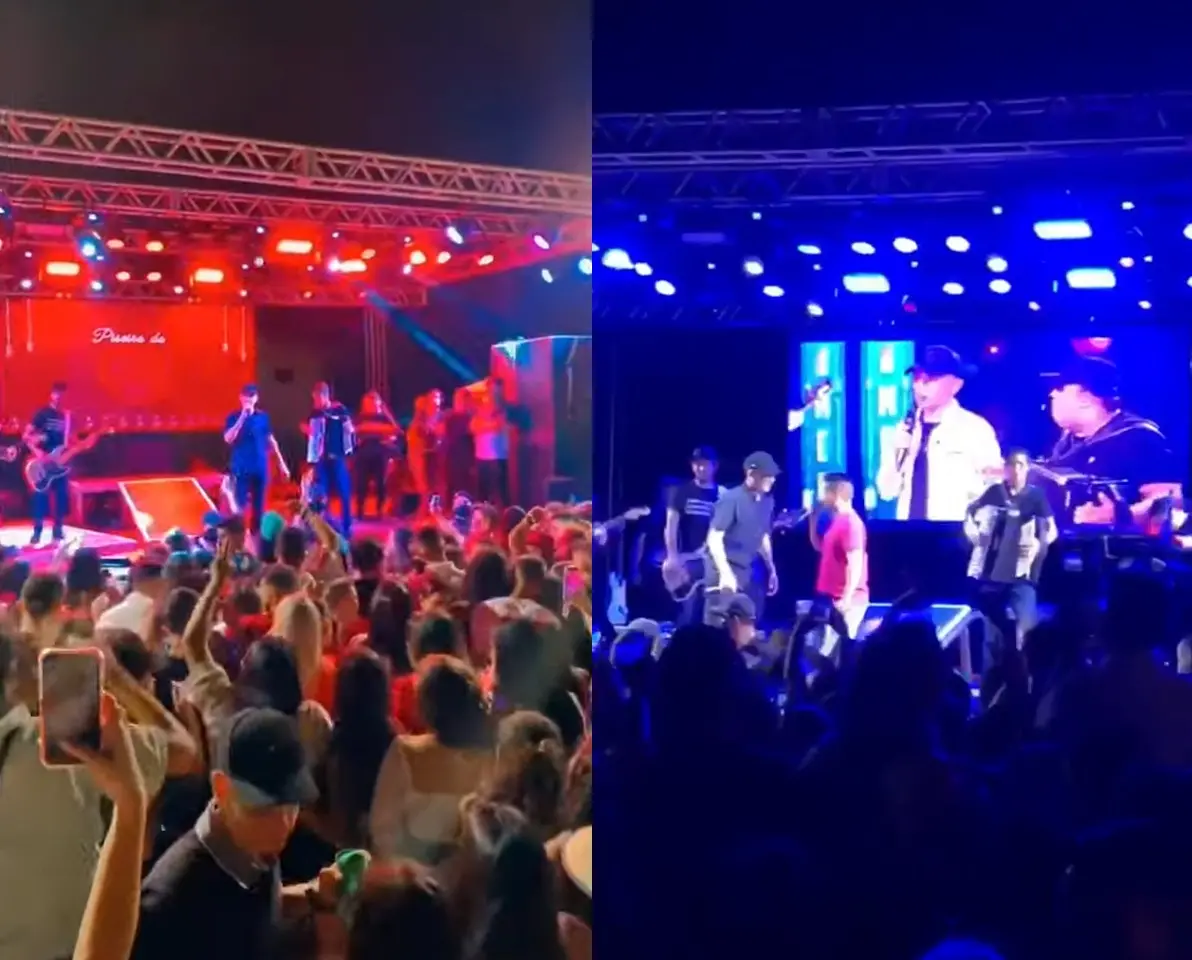 João Gomes interagiu com público e até cantou com um fã
