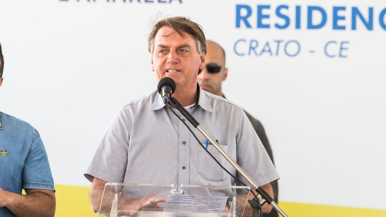 Bolsonaro em discurso em Juazeiro do Norte