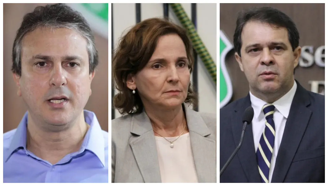 Montagem com a linha sucessória no Ceará em 2021