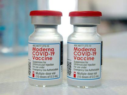 Frascos da vacina da Moderna