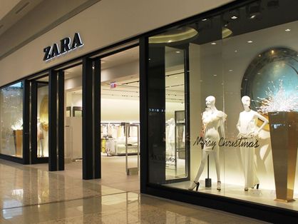 Fachada de loja da Zara no Brasil