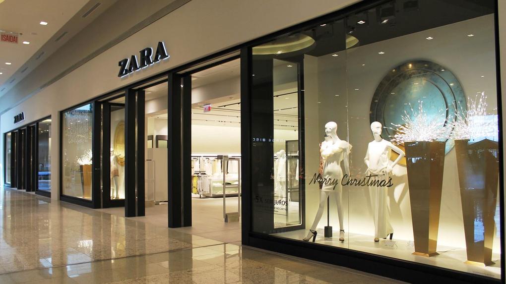 Fachada de loja da Zara no Brasil