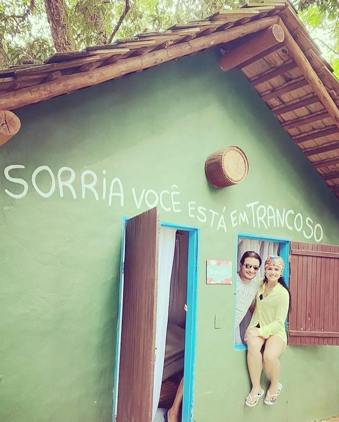 Casal curtiu viagem em Trancoso após o casamento