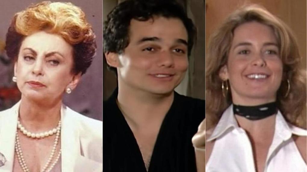 Beatriz Segall, Wagner Moura e Cláudia Abreu vivendo personagens de Gilberto Braga