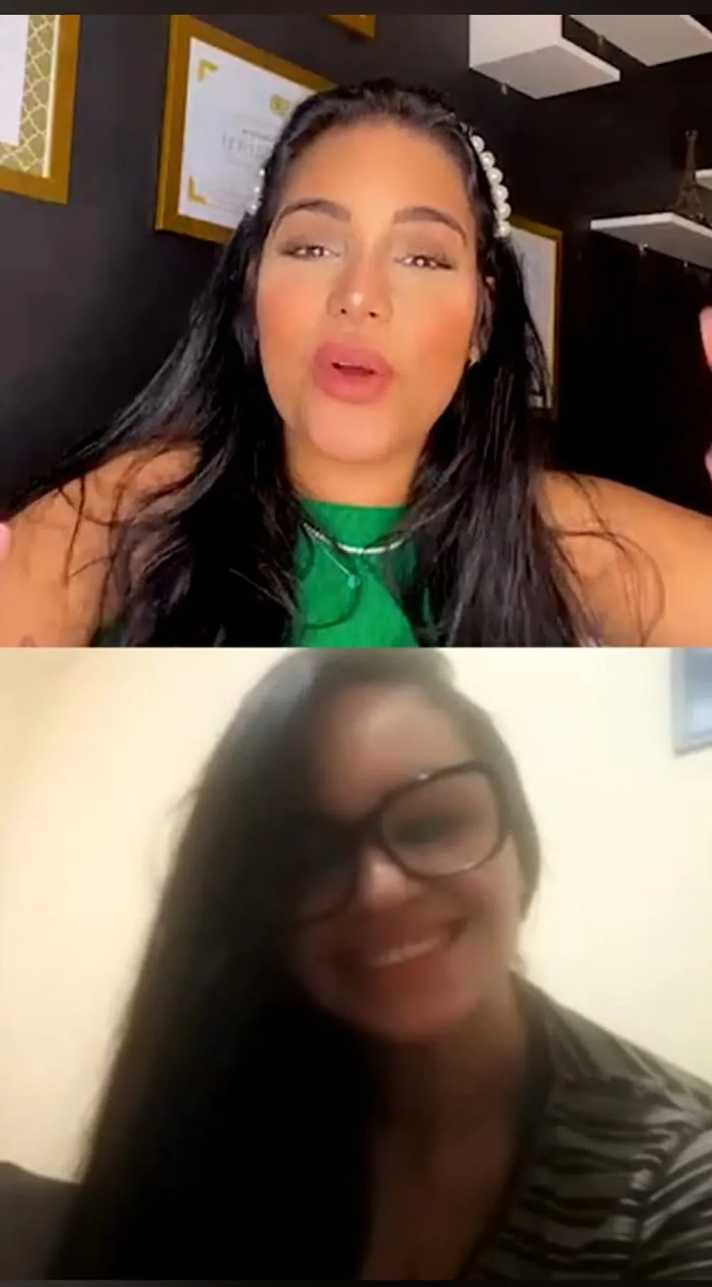 A ex-BBB fez live com a vencedora do sorteio
