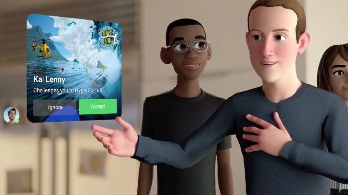 Avatar de Mark Zuckerberg apresentando o metaverso no festival Connect 2021.