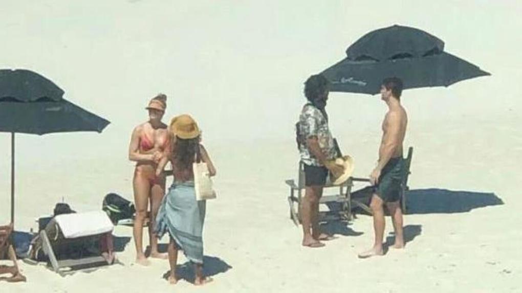 Grazi Massafera e Alexandre Machafer são vistos em praia do Ceará