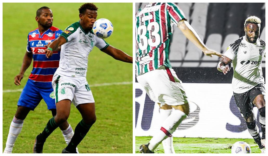 Imagens dos jogos América-MG x Fortaleza e Ceará x Fluminense