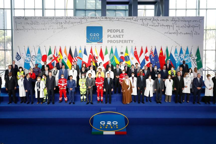 Foto com os líderes das 20 maiores economias do mundo