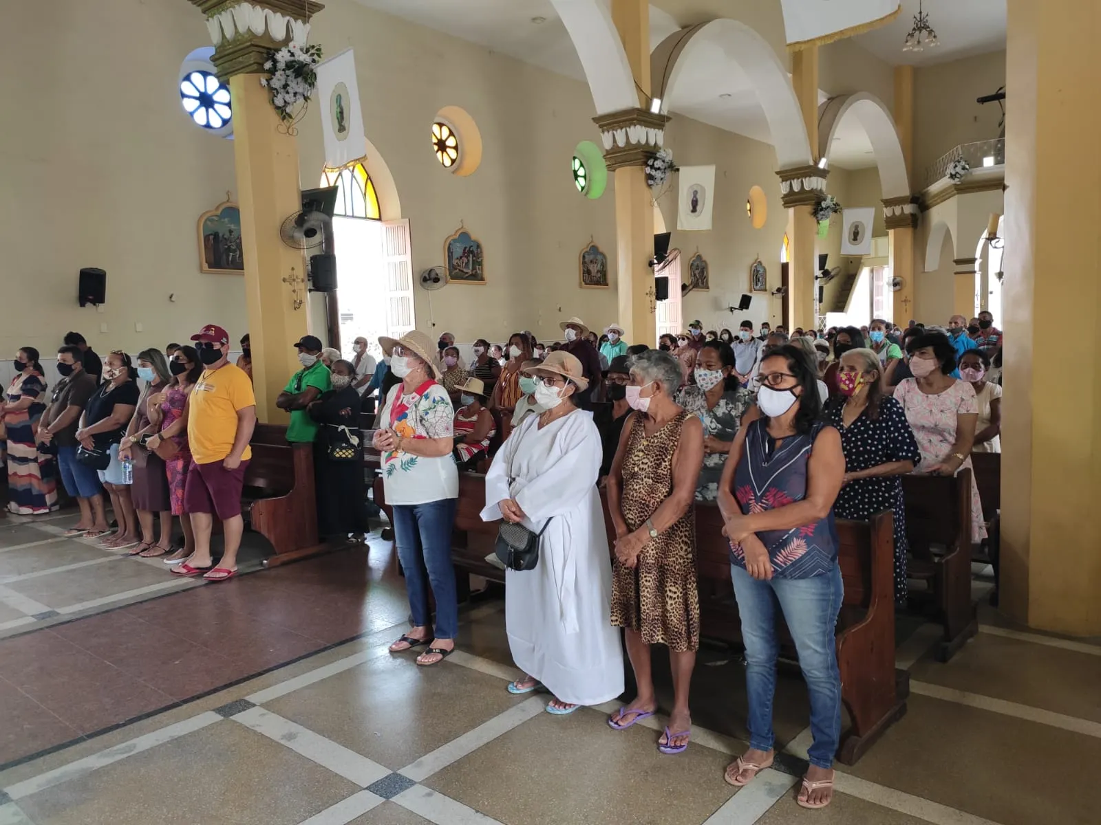 Ainda que de forma tímida se comparada aos eventos anteriores à chegada da pandemia de Covid-19, o retorno dos romeiros foi comemorado