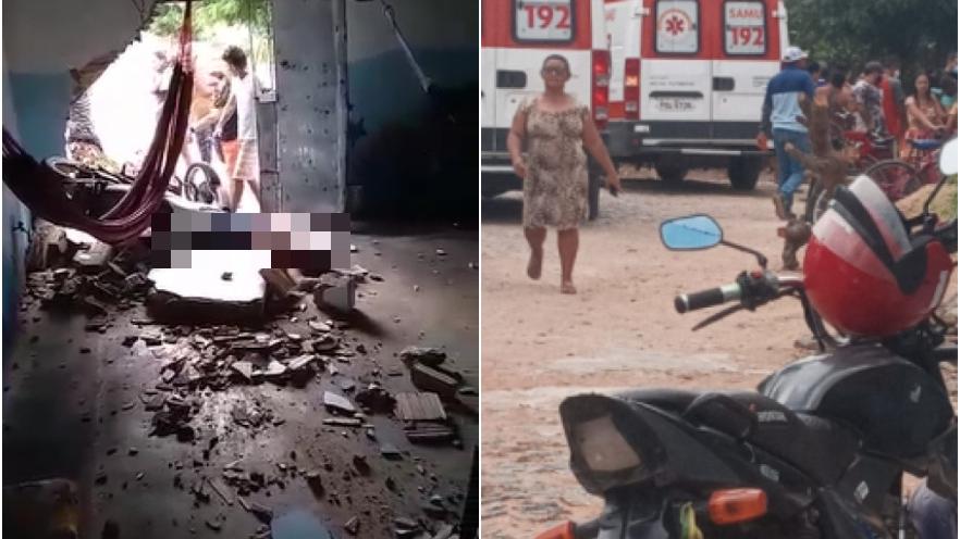 Motociclista derruba muro de casa e morre em acidente em Camocim, no interior do Ceará