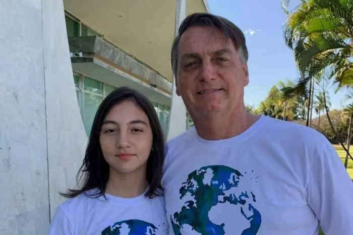Laura Bolsonaro e Jair Bolsonaro