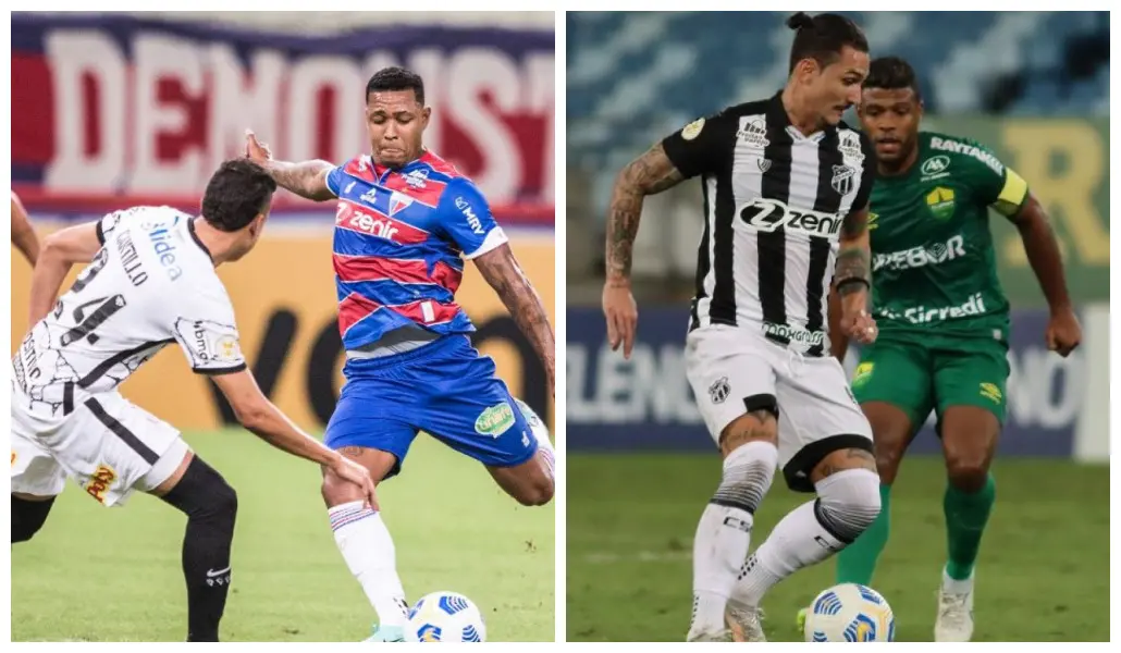 Imagens dos jogos Corinthians x Fortaleza e Ceará x Cuiabá