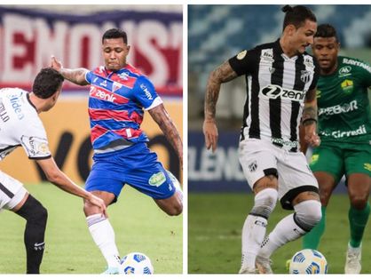 Imagens dos jogos Corinthians x Fortaleza e Ceará x Cuiabá