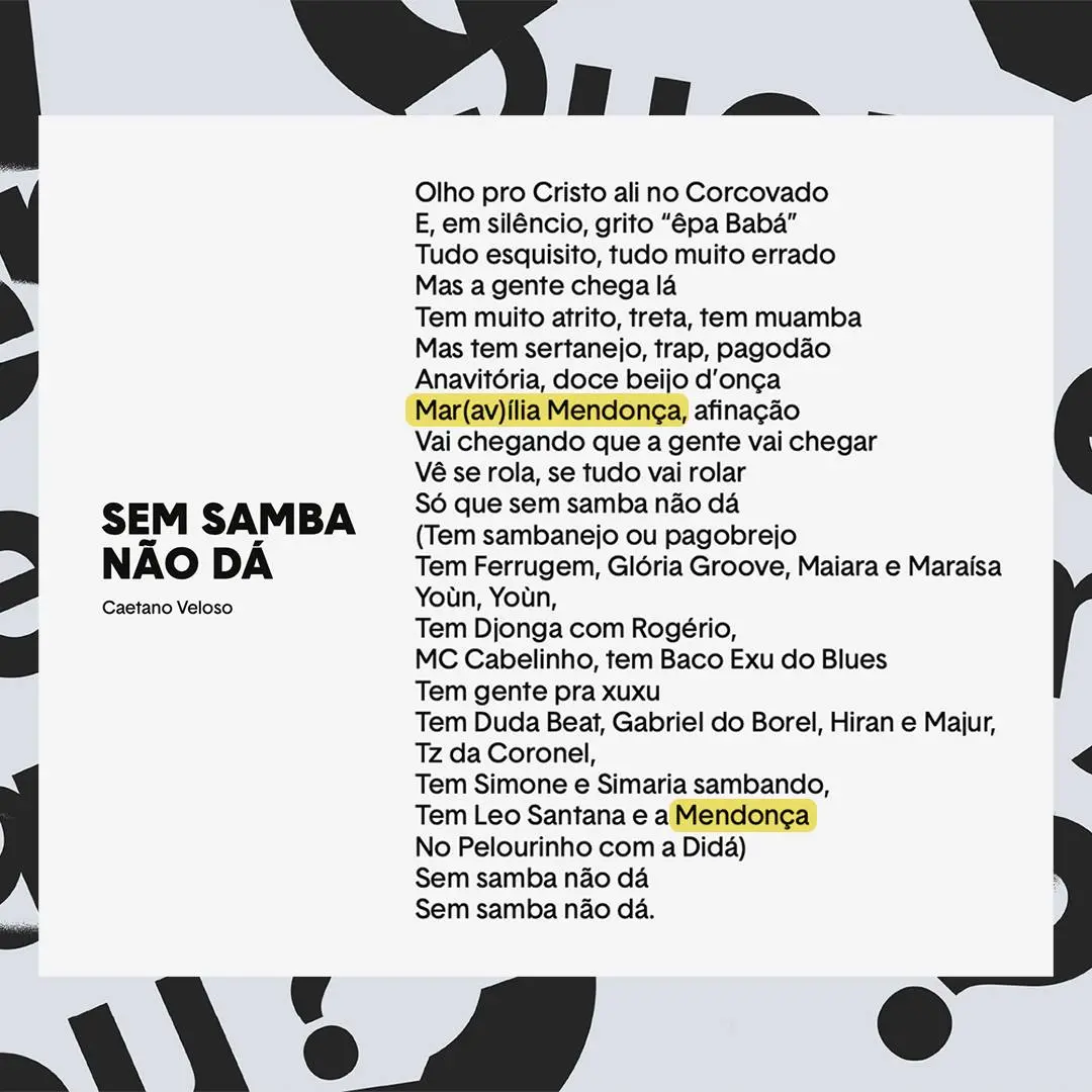 Letra Sem Samba Não Dá