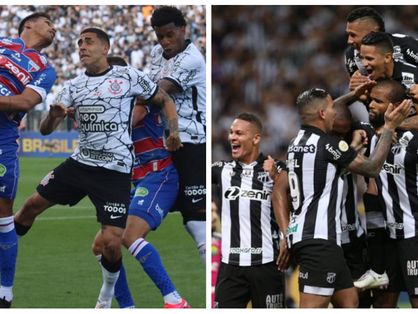 Imagens dos jogos Corinthians x Fortaleza e Ceará x Cuiabá
