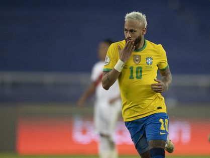 Neymar em ação pela Seleção Brasileira