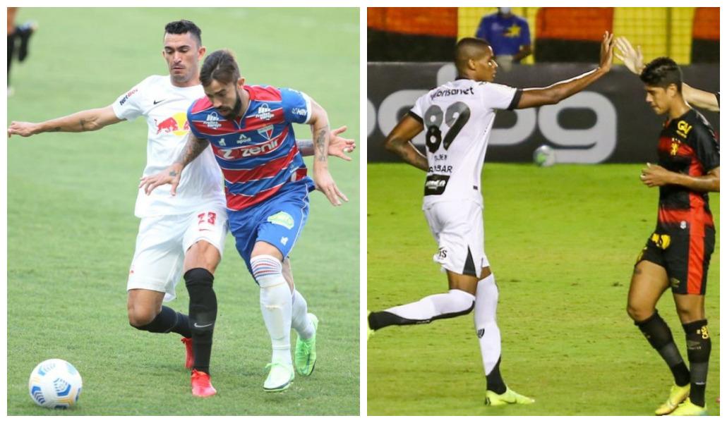 Imagens dos jogos entre Bragantino x Fortaleza e Ceará x Sport