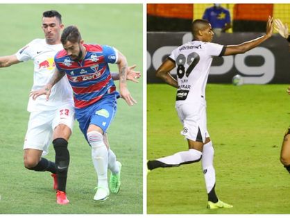 Imagens dos jogos entre Bragantino x Fortaleza e Ceará x Sport